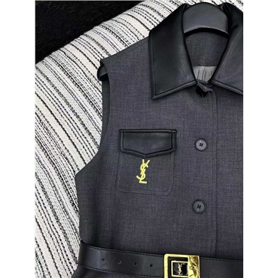 Стильный женский жилет с лацканами  Yve*s Sain*t Lauren*t