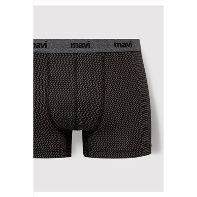 Mavi Geometrik Desenli Antrasit Boxer 092083-900
