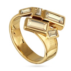 Кольцо Богемия (кристаллы SW шампань; покрытие золото), Есть комплект