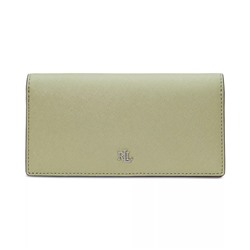 Lauren Ralph Lauren Crosshatch Leather Slim Snapped-Closure Wallet