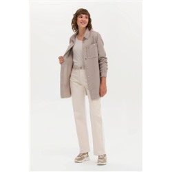 Kadın Bej Jean Gömlek