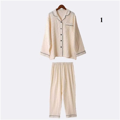 Kомфортная хлопковая двухслойная марлевая женская пижама