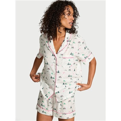 Victoria's Secret Cotton Flannel Short Pajama Set