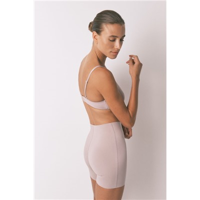 Pantalón corto interior algodón beige