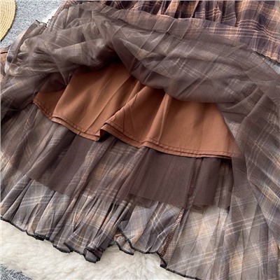 Шифоновая многослойная юбка-макси  6 цветов