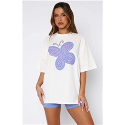 Free Spirited Oversized Tee White