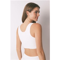 Top postoperatorio compresivo sin costuras blanco