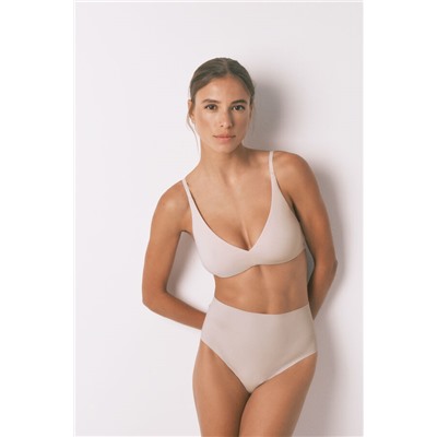 Sujetador triangular algodón rosa