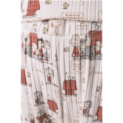 Pijama Capri canalé gris Snoopy