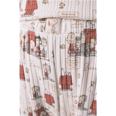 Pijama Capri canalé gris Snoopy