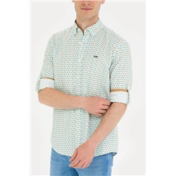 Erkek Mint Uzun Kollu Gömlek