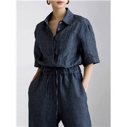 Льняной комбинезон