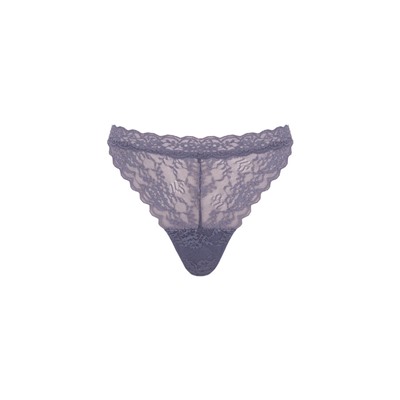 Tanga encaje cintura "V" azul