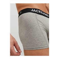 Jack & Jones Erkek 3'lü Düz Renk Boxer Paketi