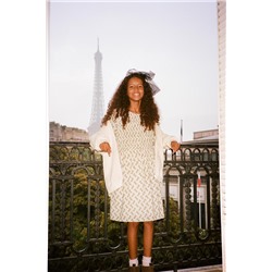 FLORAL DOTTED MESH DRESS