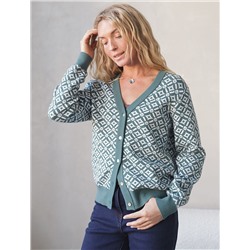 Жакет тонкой и эластичной жаккардовой вязки