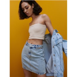 Mini denim skirt