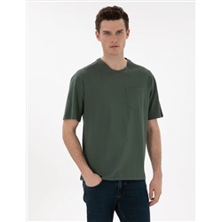 Koyu Yeşil Comfort Fit Basic Tişört