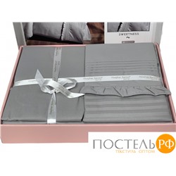 Постельное белье "Карвен" DELUXE ранфорс евро Sweetness grey