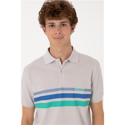 Erkek Regular Fit Polo Yaka Açık Gri Tişört
