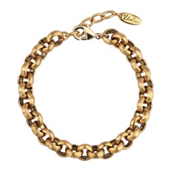 Браслет (звено 9мм; покрытие античное золото) 21-23см, Есть комплект