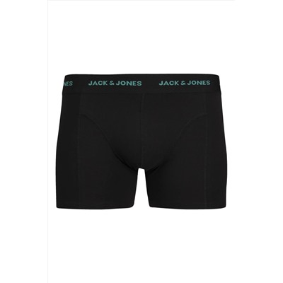 Jack & Jones Erkek Logolu Düz Renk 3'lü Boxeri Paketi - Marvin