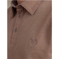 Футболка-поло из фактурного трикотажа