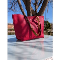 Шоппер из натуральной кожи от испанского производителя PELLE- SHOPPER PIEL (710) Rojo Распродажа