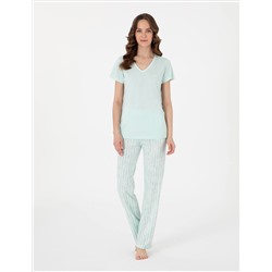 Mint Kısakollu Pijama Takımı