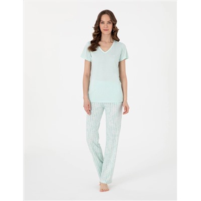 Mint Kısakollu Pijama Takımı
