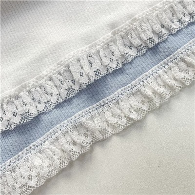 Женская футболка из смесового модала с кружевной отделкой  ЛАВ РЕП.