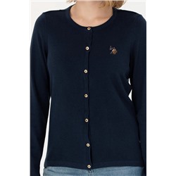 Kadın Lacivert Basic Triko Hırka