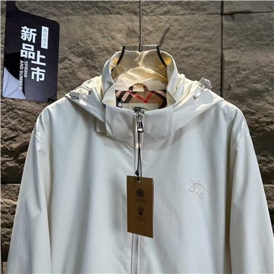 Осенняя классическая куртка Burberry с вышивкой Унисекс