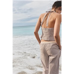 TOP CHALECO HALTER RAYAS