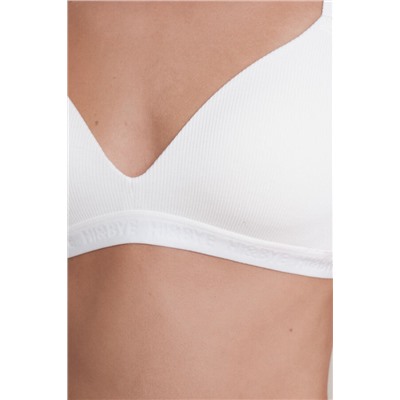 Sujetador triangular relleno fijo blanco