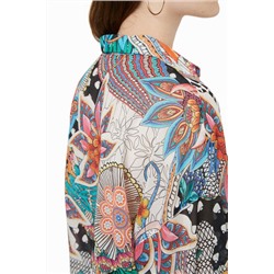 Camisa de algodón estampada