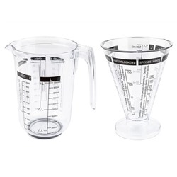 ERNESTO Messbecher-Set, 2-teilig, mit Feinmesskegel
