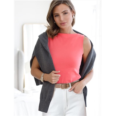 Топ из премиального хлопка с эластаном