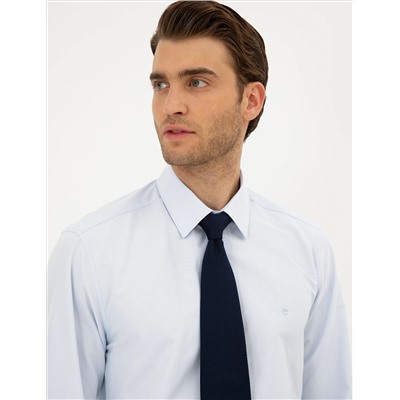 Açık Mavi Regular Fit Uzun Kollu Basic Gömlek