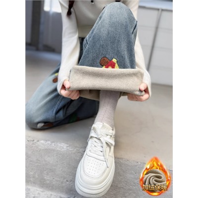 Утепленные джинсы для девочек