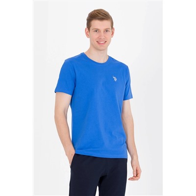 Erkek Saks Bisiklet Yaka Tişört