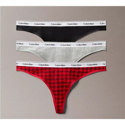 Modern Logo 3-Pack Low Rise Thong