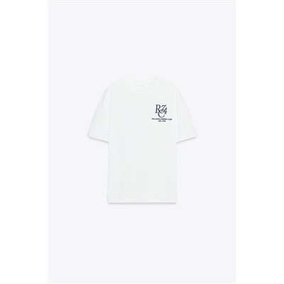 EMBROIDERED SLOGAN T-SHIRT