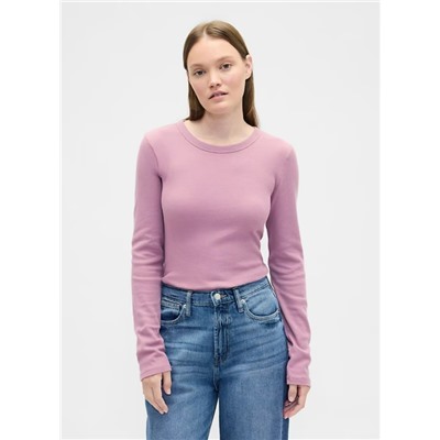 Waffle-Knit Crewneck T-Shirt