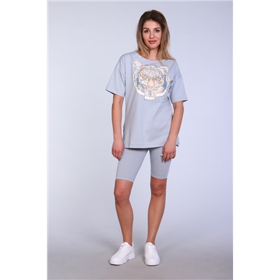 Костюм женский с велосипедками и футболкой тк-246а.гол