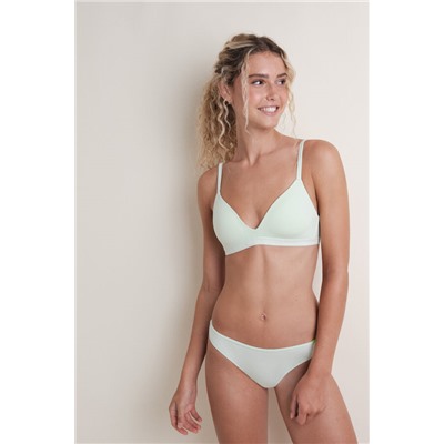 Sujetador triangular relleno fijo verde