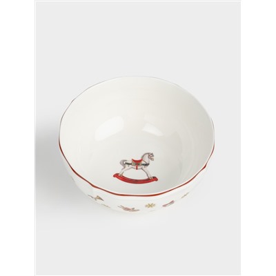 Салатник, 15x6 см, 720 мл, фарфор N, белый, Лошадка, Miracle