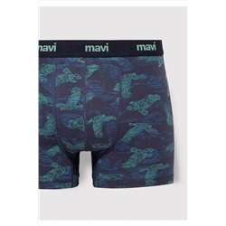 Mavi Kartal Baskılı Lacivert Boxer 092434-33482