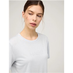 Голубая базовая футболка HASS