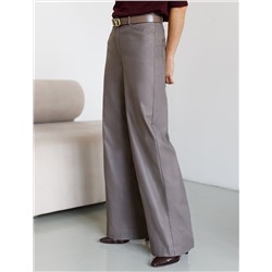 Брюки-трубы из эластичного хлопка с эффектом кожи